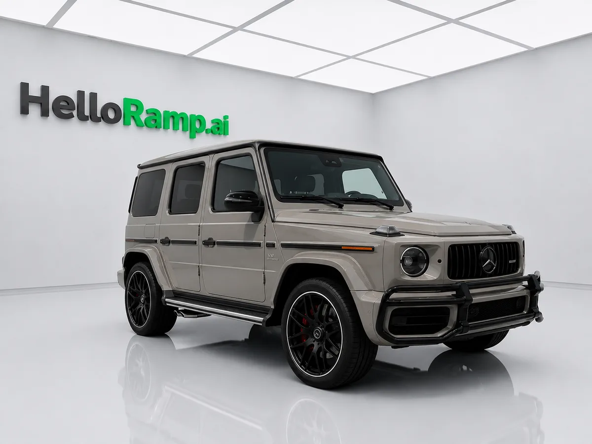 The same vehicle composited onto a studio background after review
